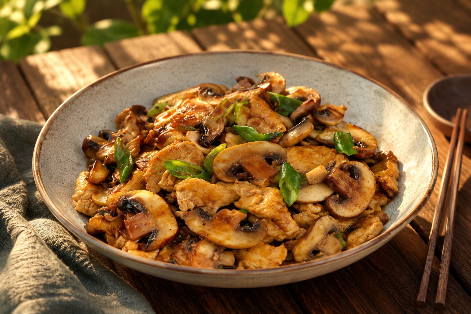 Chicken Mushroom Stir-Fry