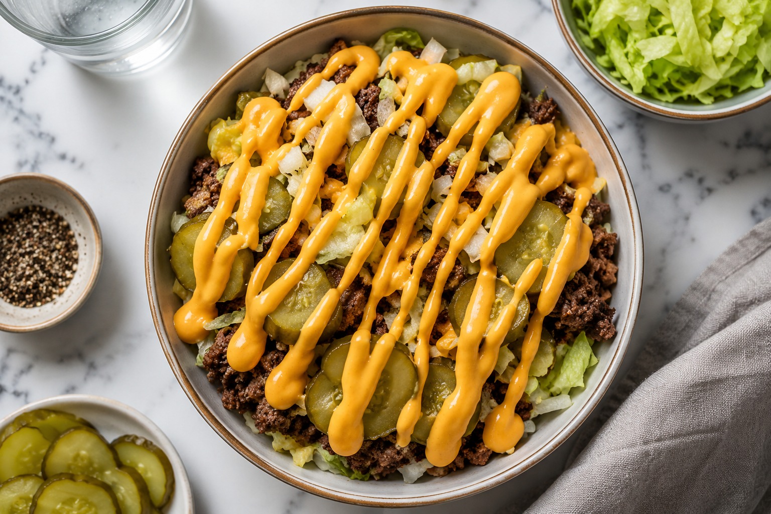 Ground Beef and Low-Carb Potato Bowls