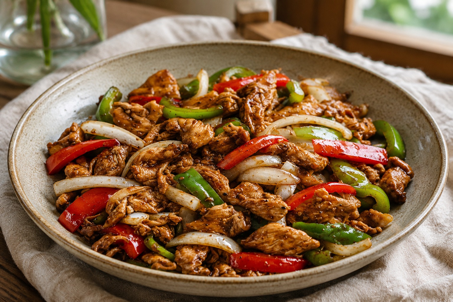 Chicken Breast in Black Pepper Sauce